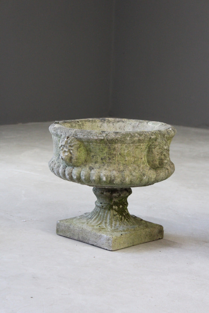 Pair Weathered Garden Urns - Kernow Furniture