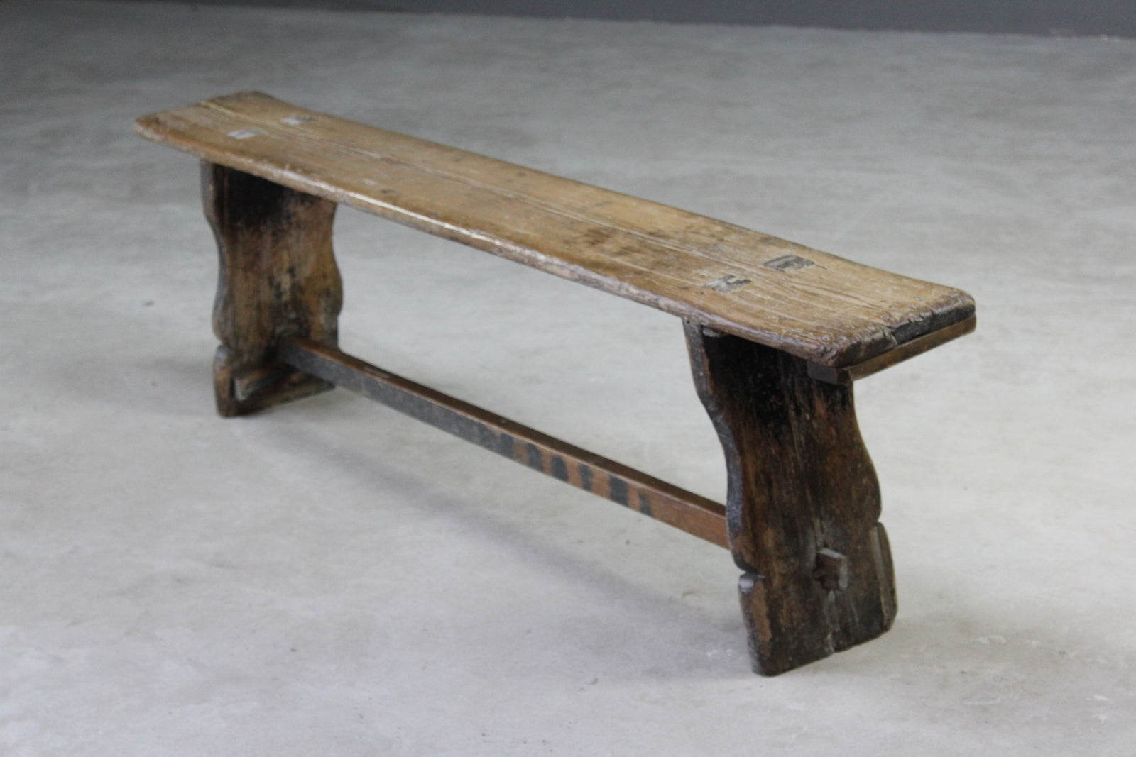 Antique Rustic Pine Bench - Kernow Furniture