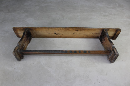 Antique Rustic Pine Bench - Kernow Furniture