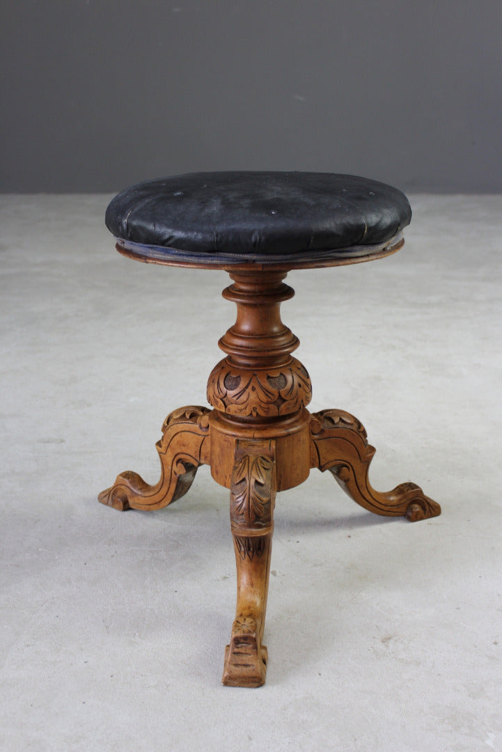 Victorian Revolving Music Stool - Kernow Furniture