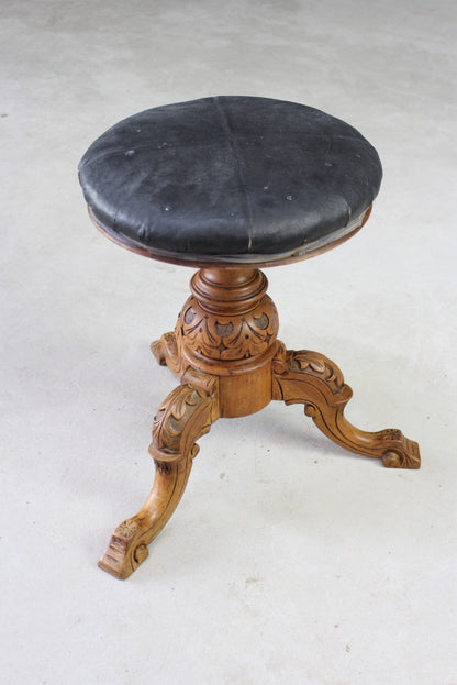 Victorian Revolving Music Stool - Kernow Furniture