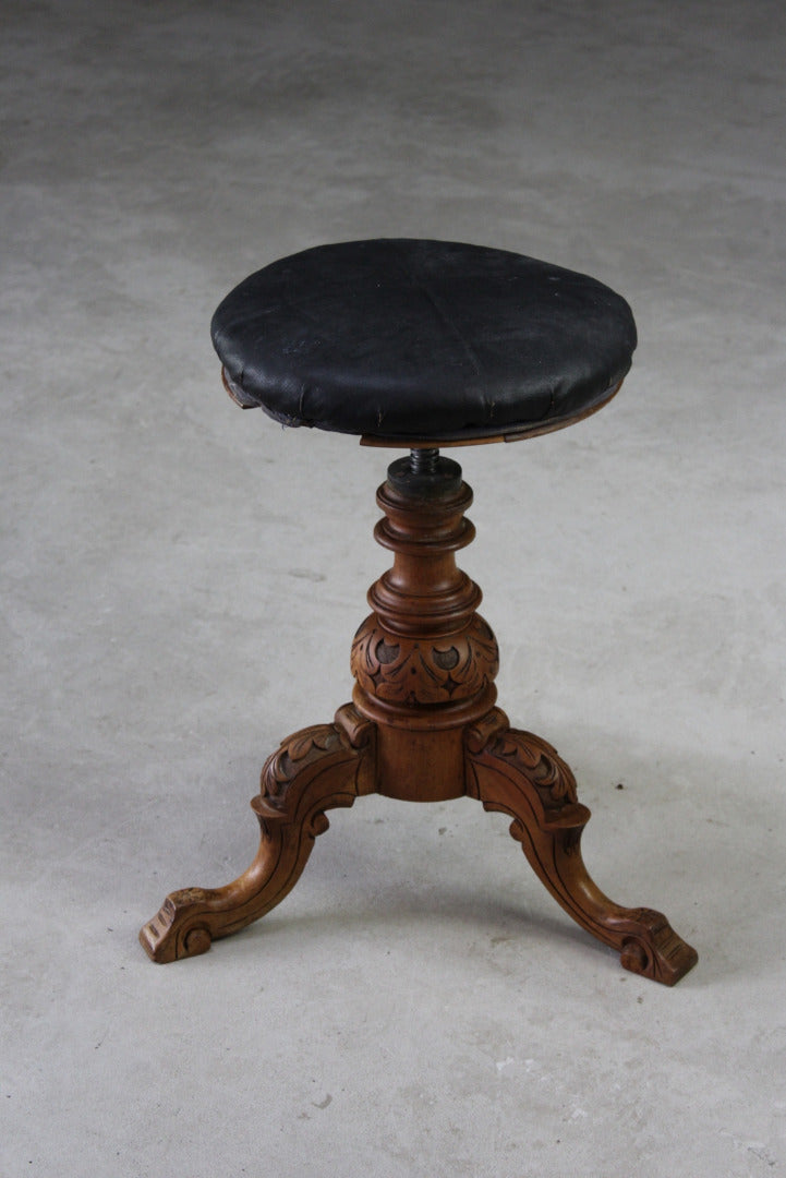 Victorian Revolving Music Stool - Kernow Furniture