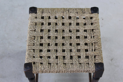 Small Sisal Square Stool - Kernow Furniture