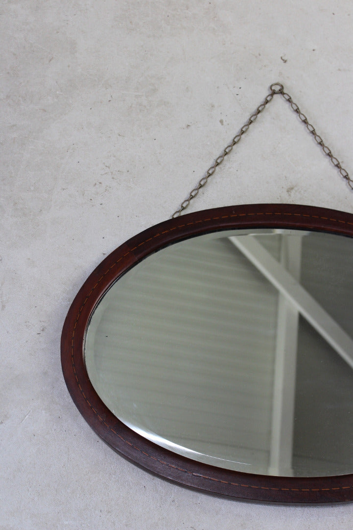 Antique Edwardian Oval Mirror - Kernow Furniture