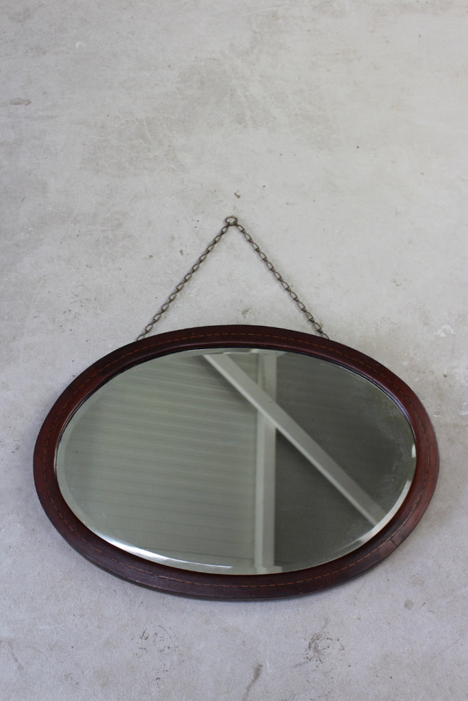 Antique Edwardian Oval Mirror - Kernow Furniture
