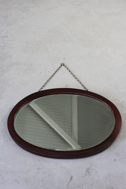 Antique Edwardian Oval Mirror - Kernow Furniture