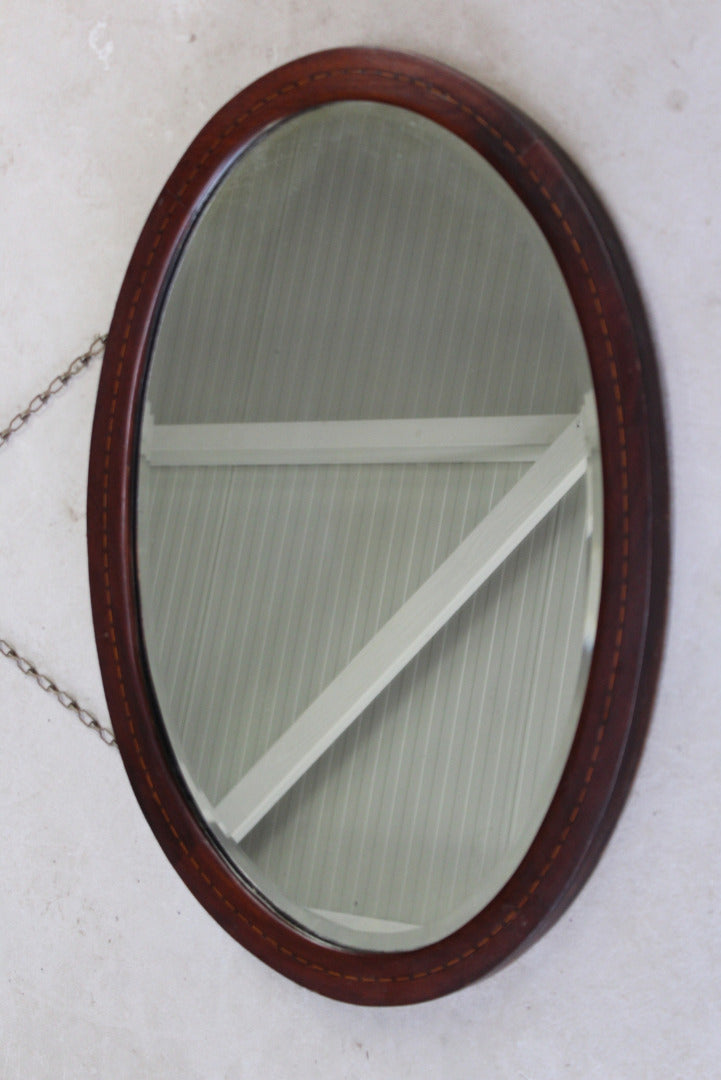 Antique Edwardian Oval Mirror - Kernow Furniture