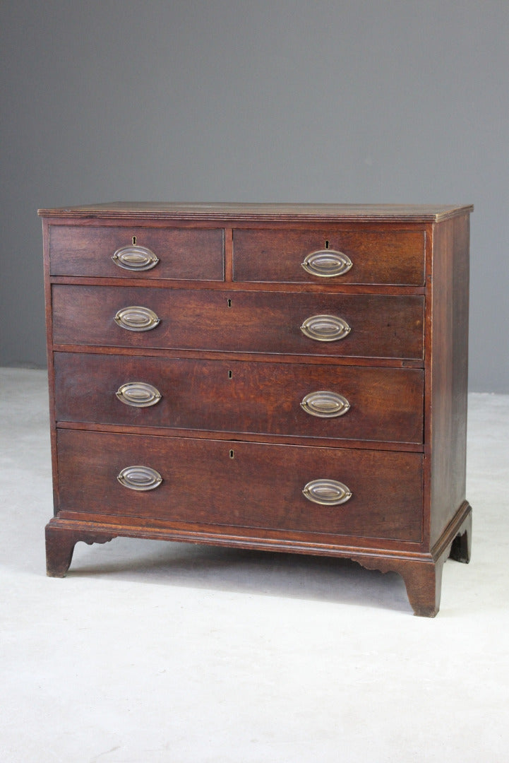 Antique Georgian Oak Chest of Drawers - Kernow Furniture