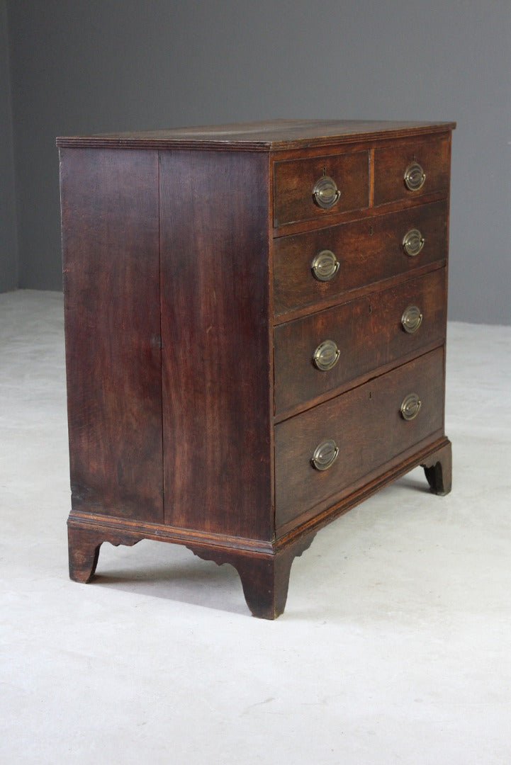 Antique Georgian Oak Chest of Drawers - Kernow Furniture