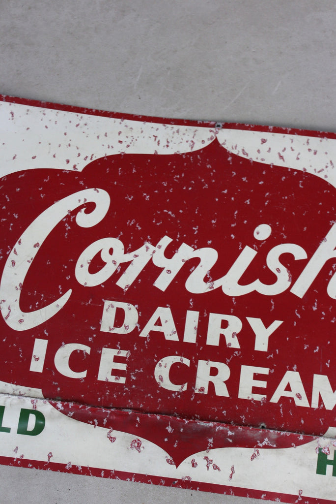Original Vintage Cornish Ice Cream Sign - Kernow Furniture
