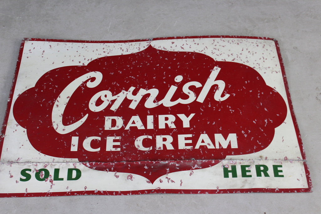 Original Vintage Cornish Ice Cream Sign - Kernow Furniture