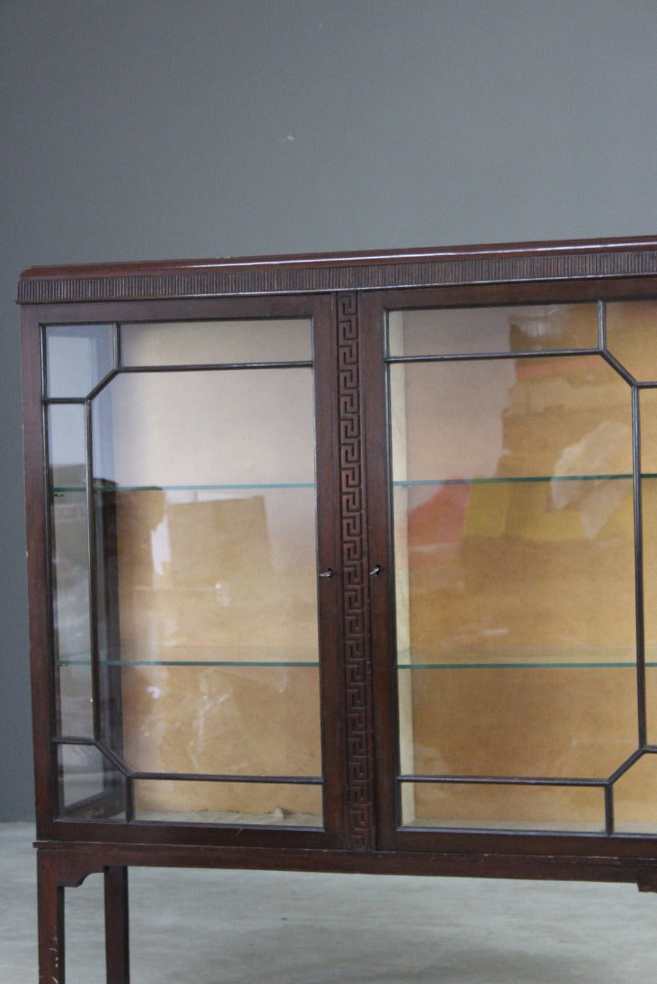 Antique Edwardian Mahogany Glazed Cabinet - Kernow Furniture