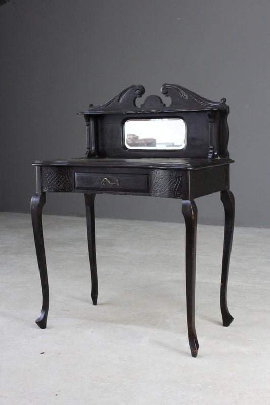 Edwardian Ebonised Ladies Writing Table - Kernow Furniture