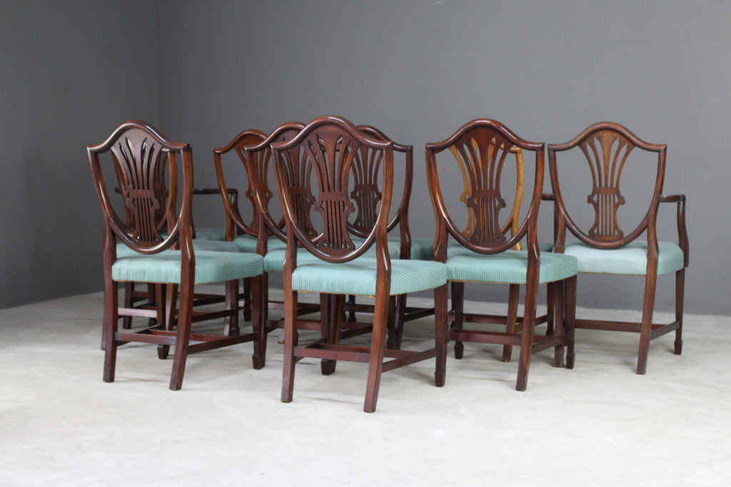 10 Hepplewhite Style Dining Chairs - Kernow Furniture