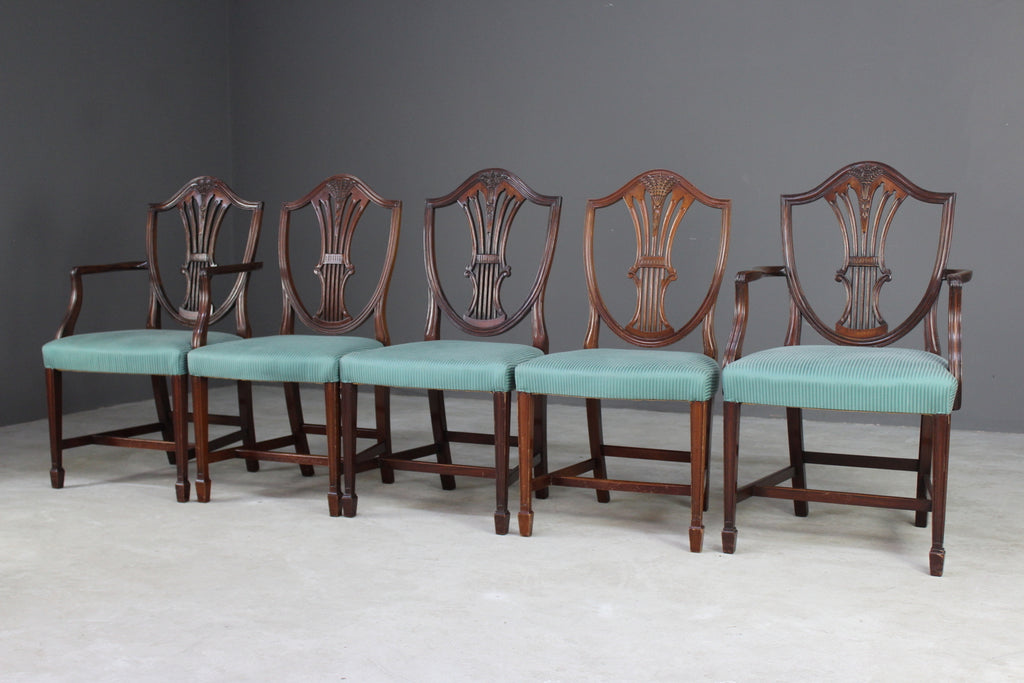 10 Hepplewhite Style Dining Chairs - Kernow Furniture