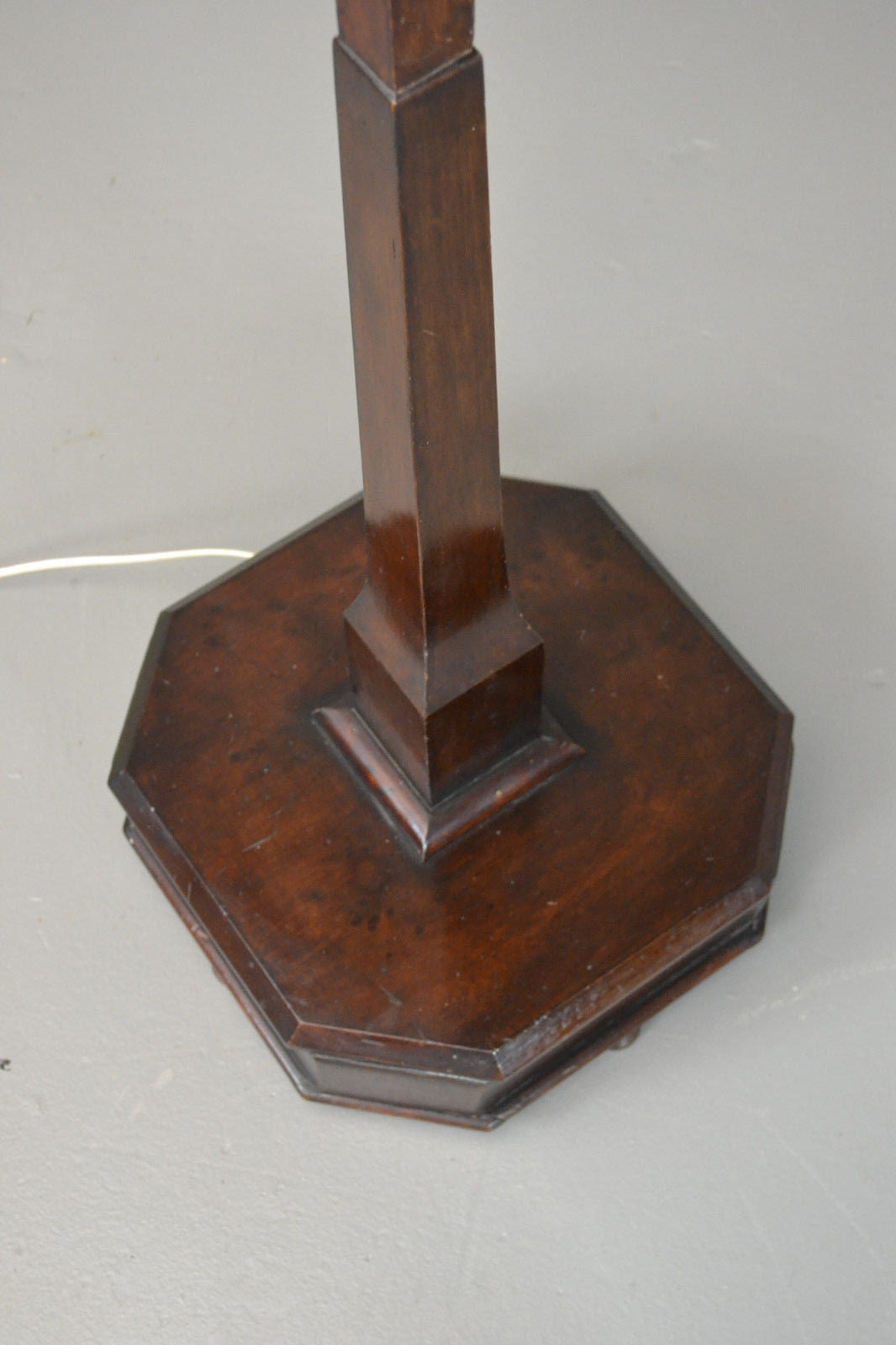 Art Deco Walnut Standard Lamp - Kernow Furniture