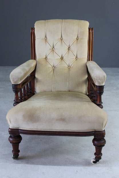 Antique Victorian Library Chair - Kernow Furniture