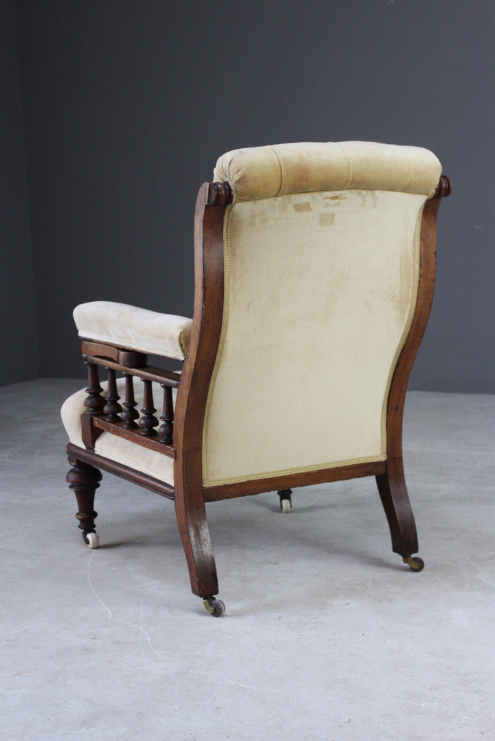 Antique Victorian Library Chair - Kernow Furniture