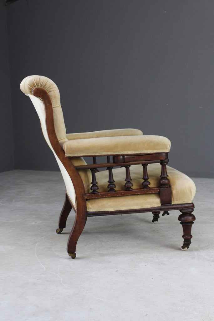 Antique Victorian Library Chair - Kernow Furniture