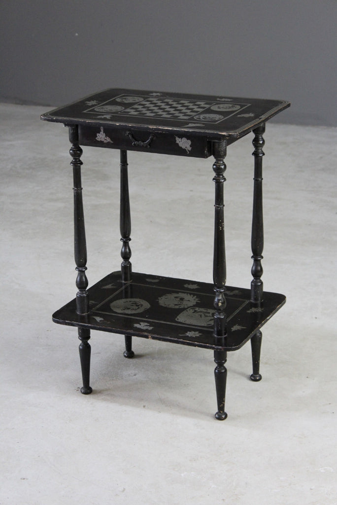 Oriental Two Tier Games Table - Kernow Furniture