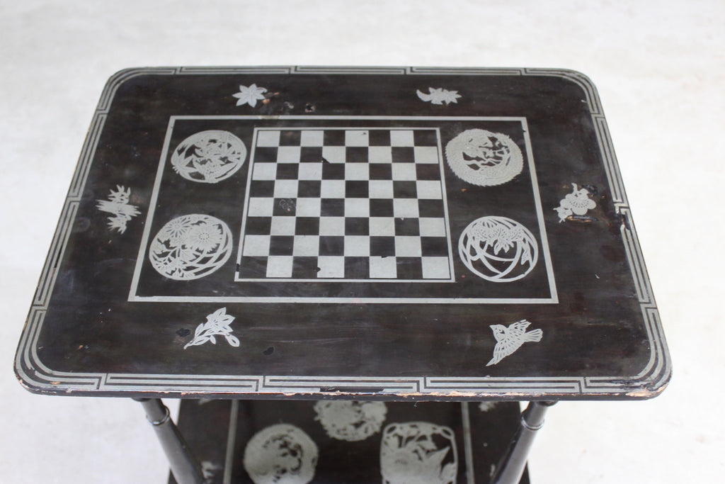 Oriental Two Tier Games Table - Kernow Furniture