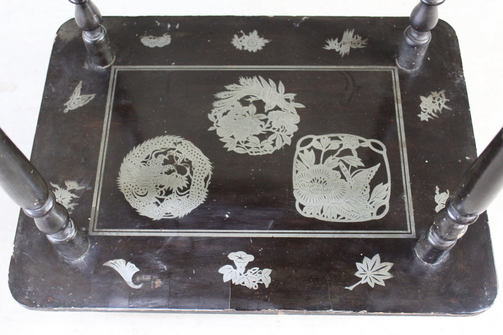 Oriental Two Tier Games Table - Kernow Furniture