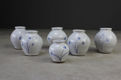 Collection Blue & White Glazed Vase - Kernow Furniture