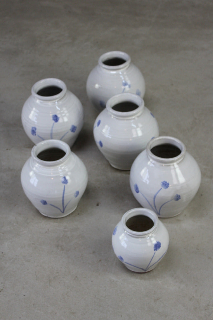 Collection Blue & White Glazed Vase - Kernow Furniture