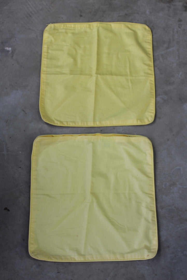 Pair Laura Ashley Yellow Cushion Covers - Kernow Furniture