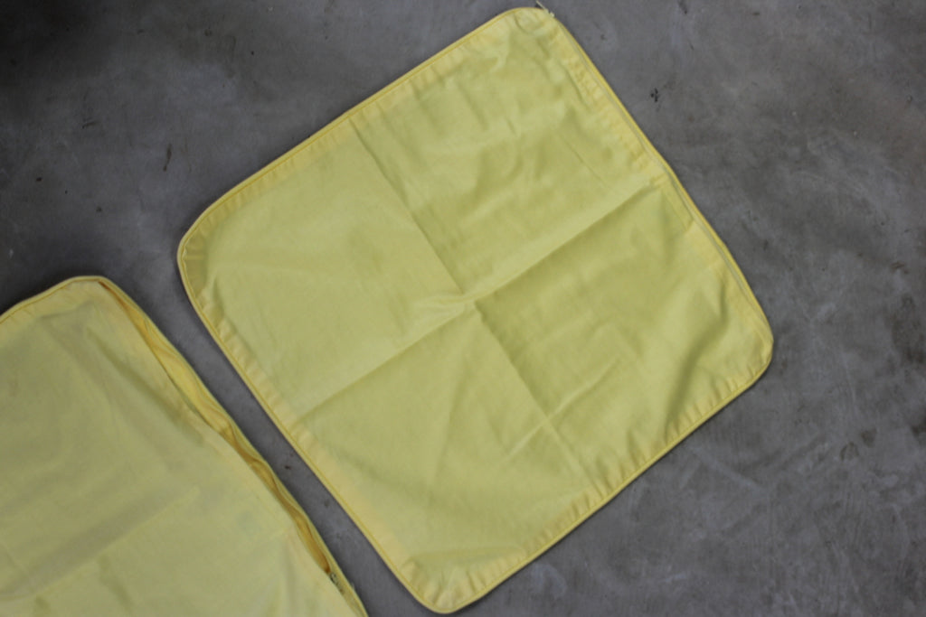 Pair Laura Ashley Yellow Cushion Covers - Kernow Furniture