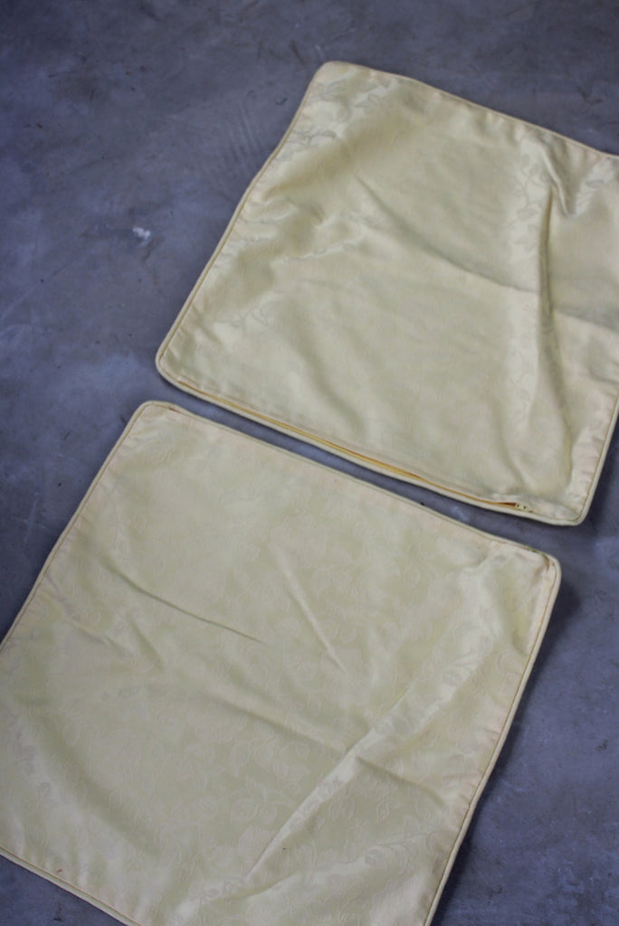 Pair Laura Ashley Yellow Cushion Covers - Kernow Furniture