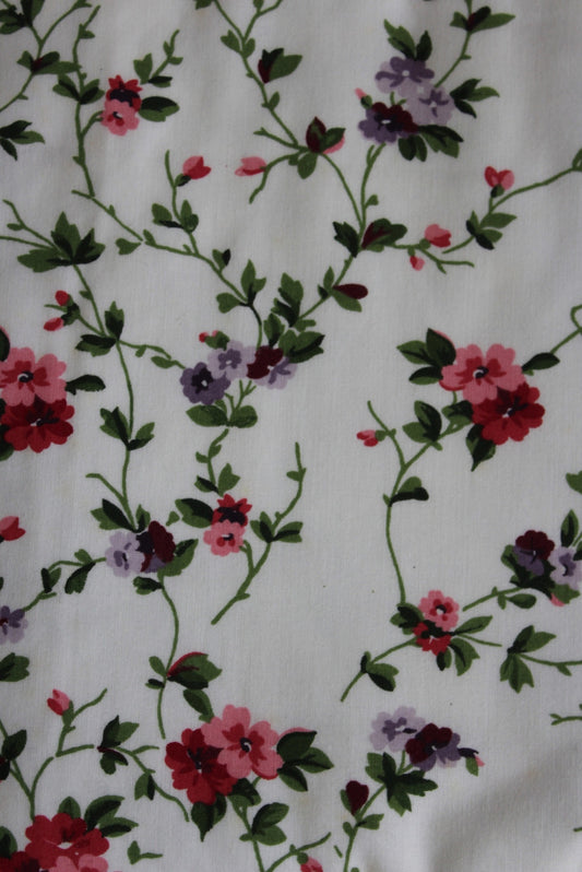 Pair Vintage Laura Ashley Floral Priory Curtains - Kernow Furniture