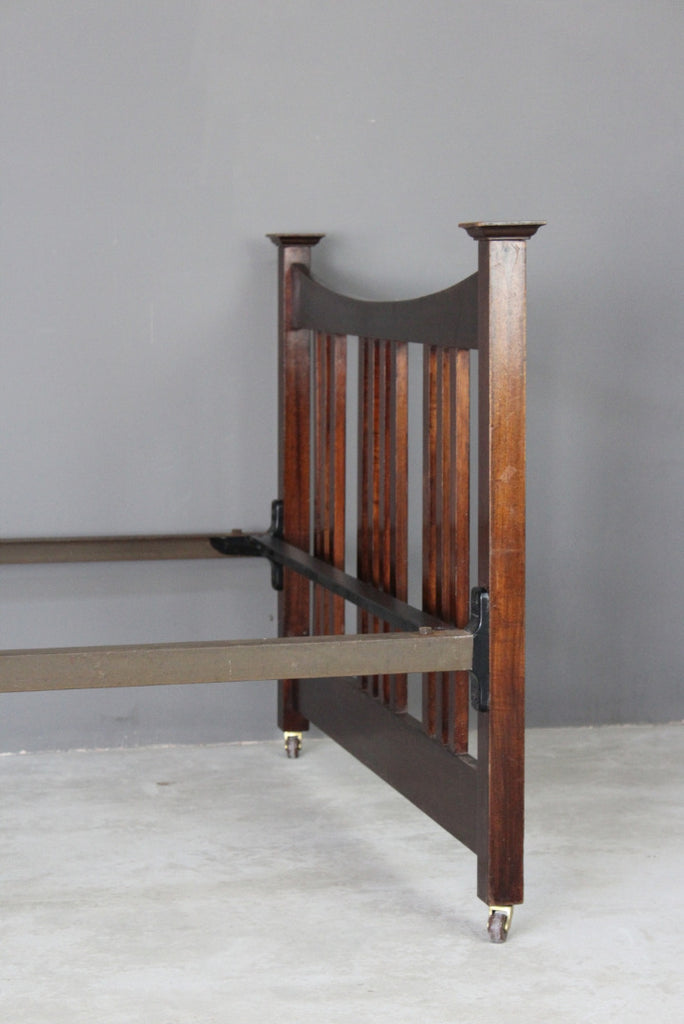 Edwardian Small Double Mahogany Bed Frame - Kernow Furniture