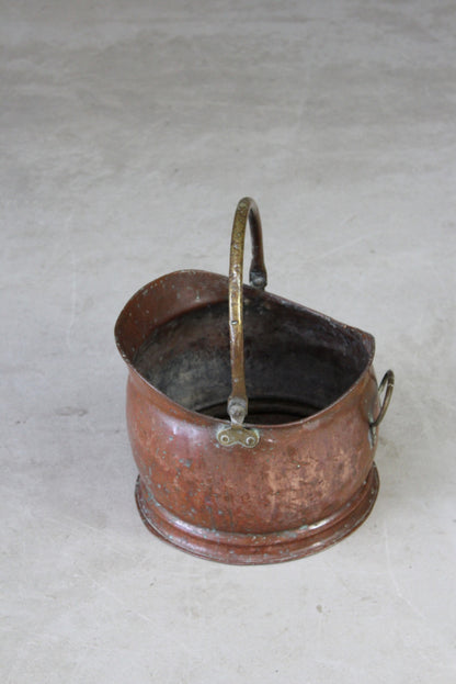 Vintage Copper Coal Scuttle - Kernow Furniture