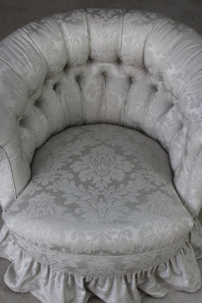 Antique Upholstered Tub Chair - Kernow Furniture