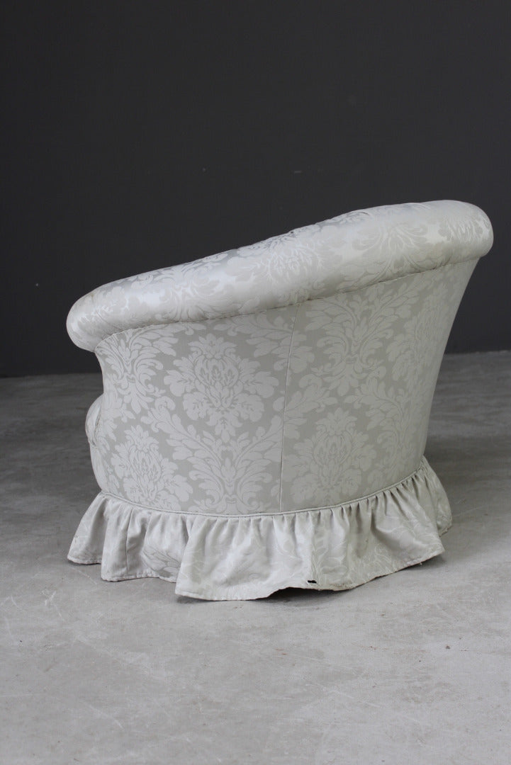 Antique Upholstered Tub Chair - Kernow Furniture