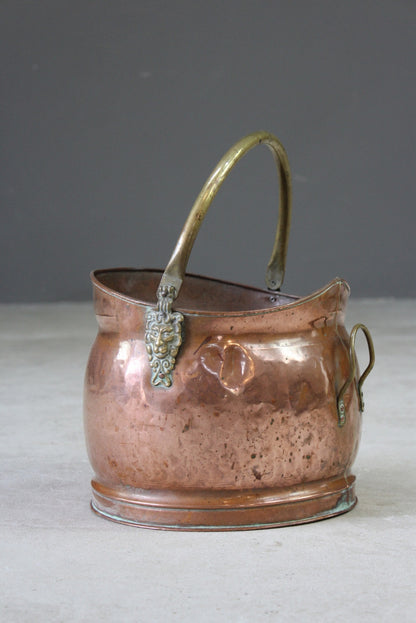 Copper Coal Scuttle - Kernow Furniture