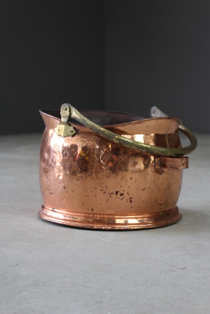 Copper & Brass Coal Bucket - Kernow Furniture