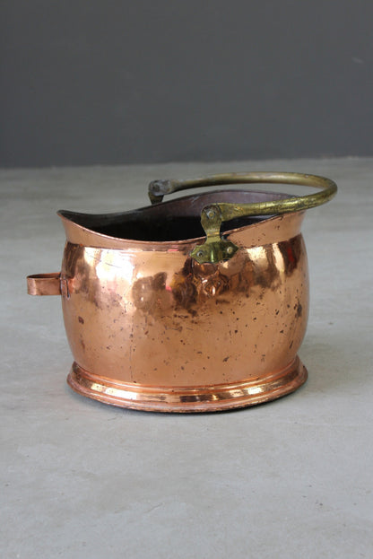 Copper & Brass Coal Bucket - Kernow Furniture