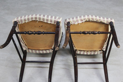 Pair Regency Style Spindle Back Chairs - Kernow Furniture