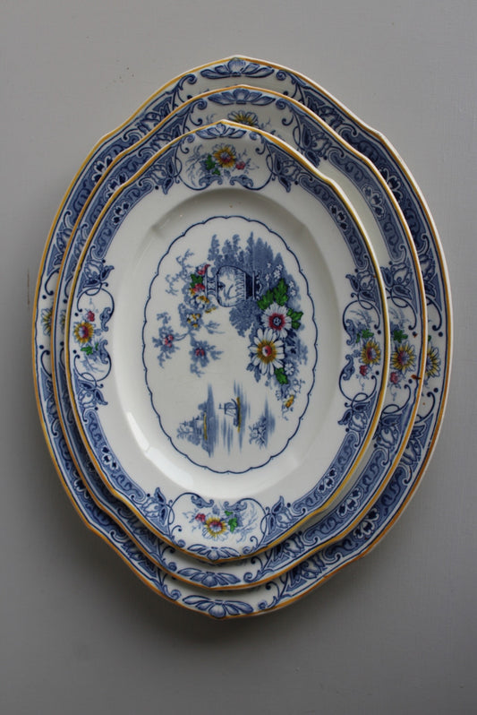 Grindley Chelsea Ivory Graduated Serving Plates - Kernow Furniture