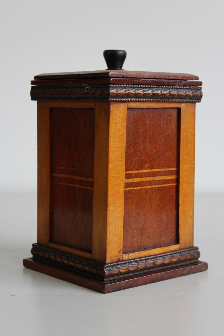 Vintage Wooden Tabacco Jar Pot - Kernow Furniture