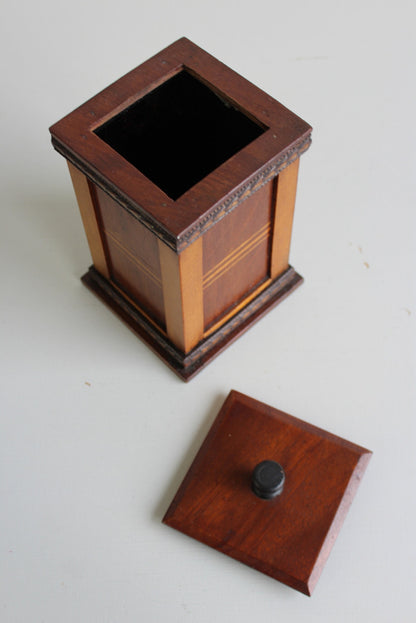 Vintage Wooden Tabacco Jar Pot - Kernow Furniture