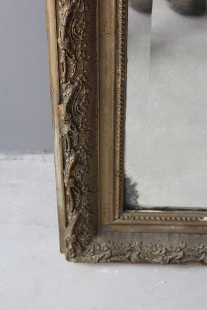 Large Antique Rococo Style Gilt Wood Mirror - Kernow Furniture