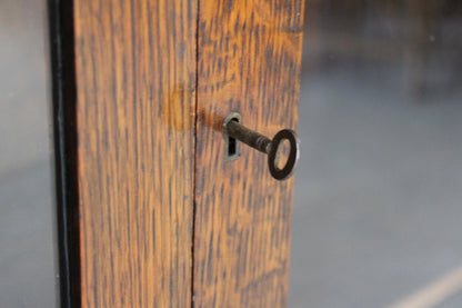 1940s Oak Glazed Bookcase - Kernow Furniture