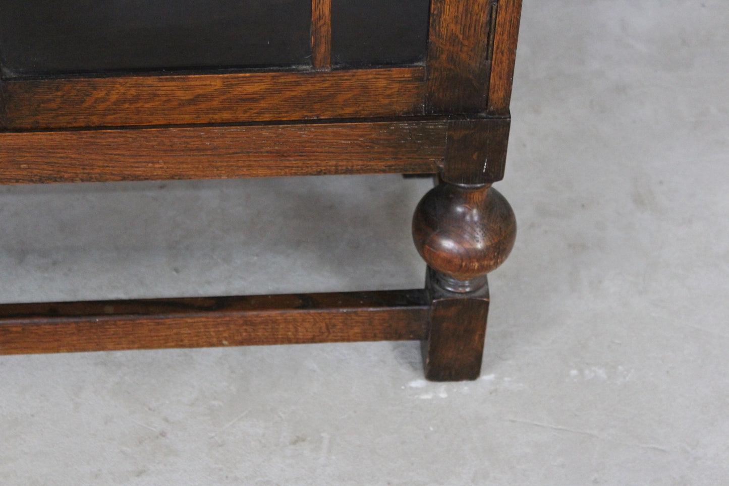 1940s Oak Glazed Bookcase - Kernow Furniture