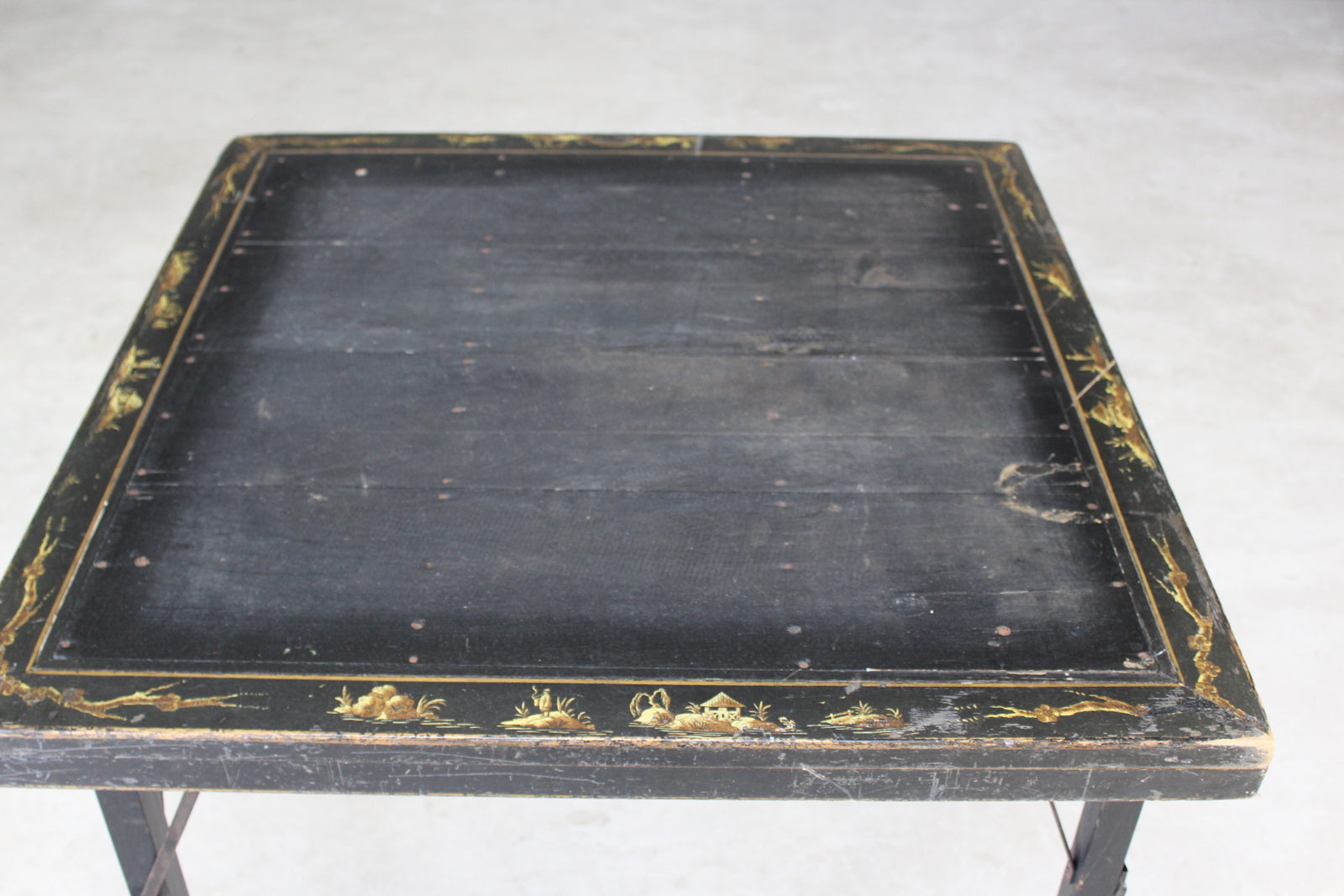 Vintage Oriental Card Table - Kernow Furniture