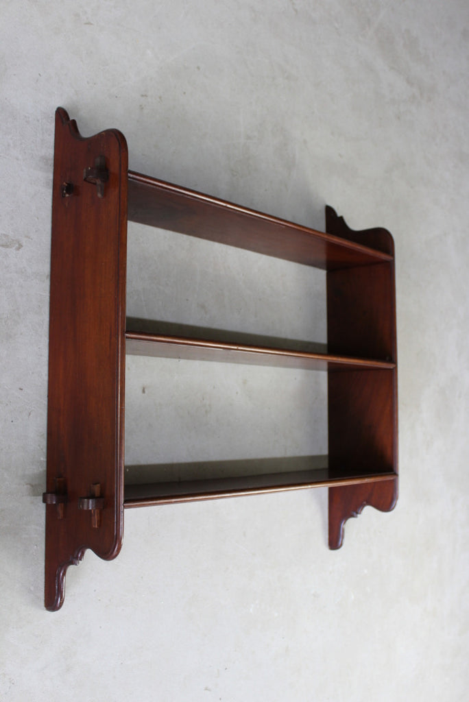 Mahogany Wall Shelves - Kernow Furniture
