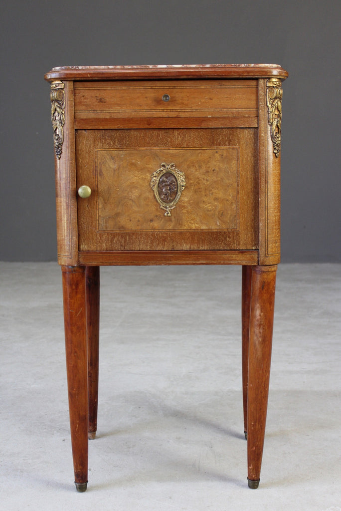 Antique French Bedside Cabinet - Kernow Furniture