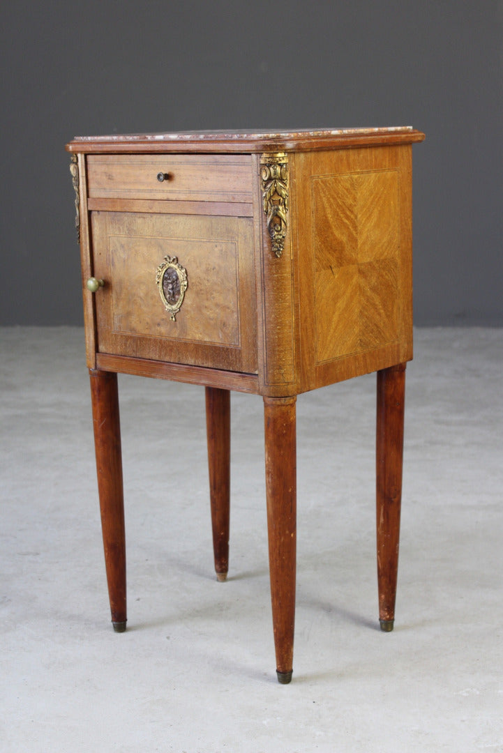 Antique French Bedside Cabinet - Kernow Furniture